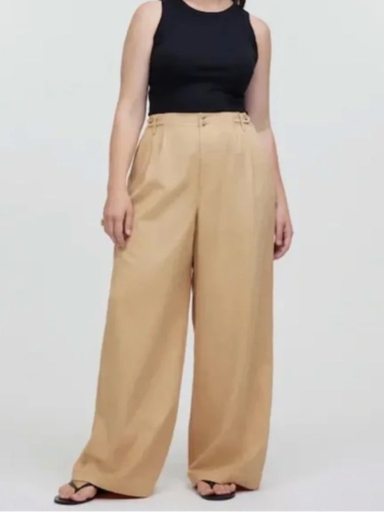 Madewell Pants - Madewell The Harlow Wide-Leg Pant in Tan Women’s 16w